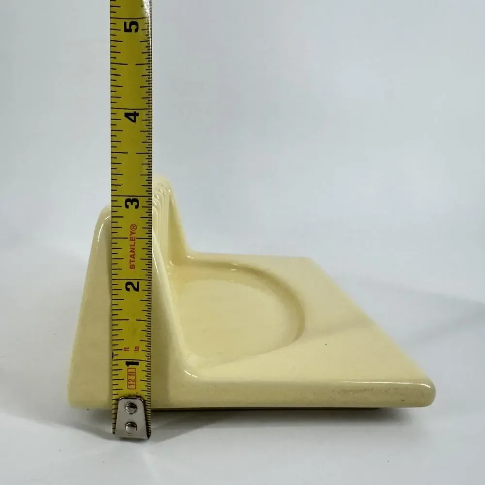 MCM Tile Soap Holder Shower Wall Yellow Ceramic 70’s vtg